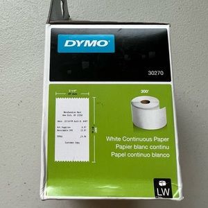 Dymo white continuous paper
